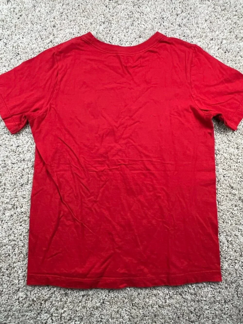 The Nike Tee T Shirt Youth Boys SZ Large Short Sleeve Red Crew Neck Athletic